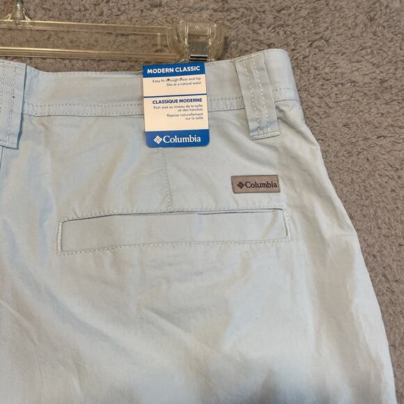 Columbia Washed Out Shorts Men's Size 30 Inseam 10” Baby Blue Chino Shorts New - Picture 15 of 15